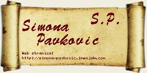 Simona Pavković vizit kartica
